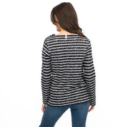 Crew Clothing Womens Navy Top Ultimate Breton Stripe Stars - Quality Brands Outlet