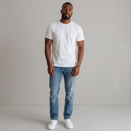 Ted Baker White Stretch Cotton Classic Crew Neck T-Shirt