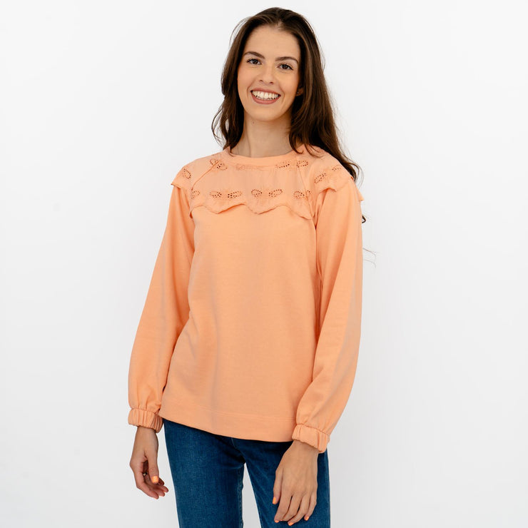 Joules Orange Jumper Sweatshirt Brinley Bees Embroidery