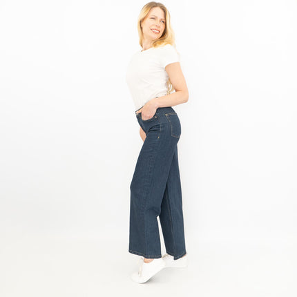 M&S Wide Leg Blue Jeans Dark Indigo