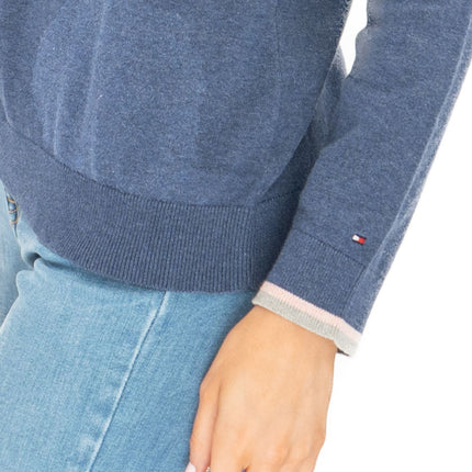 Lucy Argyle Blue Jumper Diamond Intarsia Long Sleeve Tops-Quality Brands Outlet-