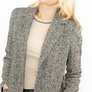 Womens Twill Herringbone Coat