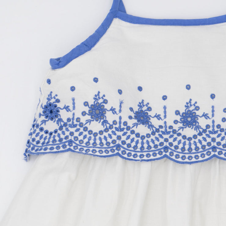 Wild & Gorgeous Girls Dress White Summer Short Sleeve Holiday Blue Kids Gift