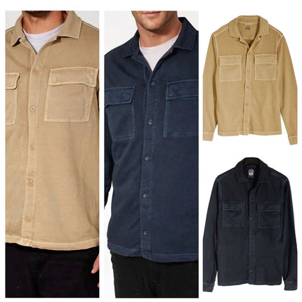 M&S Beige Cotton Overshirt Shacket-Quality Brands Outlet-