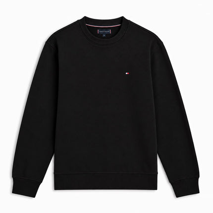 Mens Sweatshirts Terry Crew Neck Tops – Black-Quality Brands Outlet-