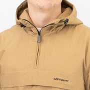 Carhartt WIP Mens Windbreaker Jackets WINTER Fleece Lined Pullover Stone Beige