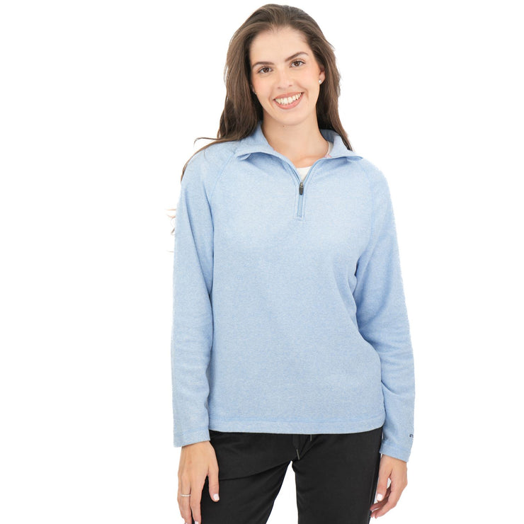 Trespass Half Zip Microfleece Layer Light Blue - Quality Brands Outlet