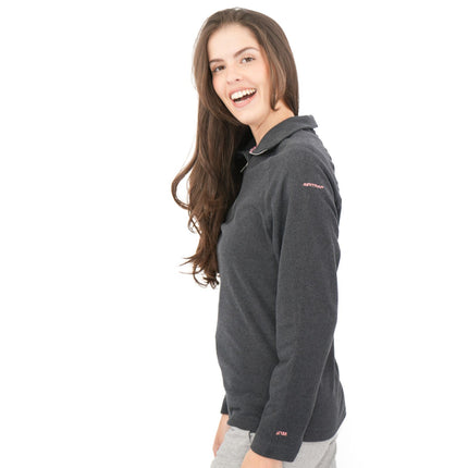 Trespass Half Zip Microfleece Fleece Jackets Charcoal Grey-Quality Brands Outlet-