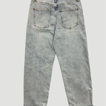 M&S Boyfriend Ankle Grazer Jean Light Indigo Relaxed Fit Casual Denim - Quality Brands Outlet
