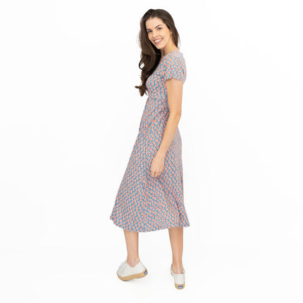 Seasalt Chapelle Dress Blue Seaweed Stamp Tid-Quality Brands Outlet-