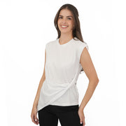 Tilly Drape Cotton Tops White - Quality Brands Outlet