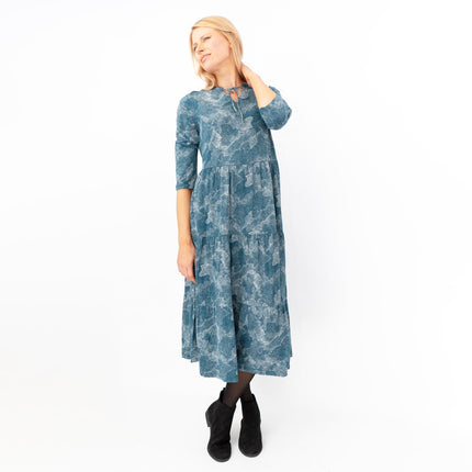 Seasalt Teal Green Sky View Midi Dress-Quality Brands Outlet-