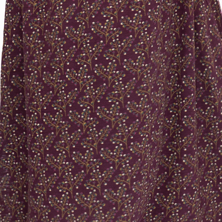 Seasalt Maggie Maxi Dress Purple Floral Cotton 3/4 Sleeve - Quality Brands Outlet