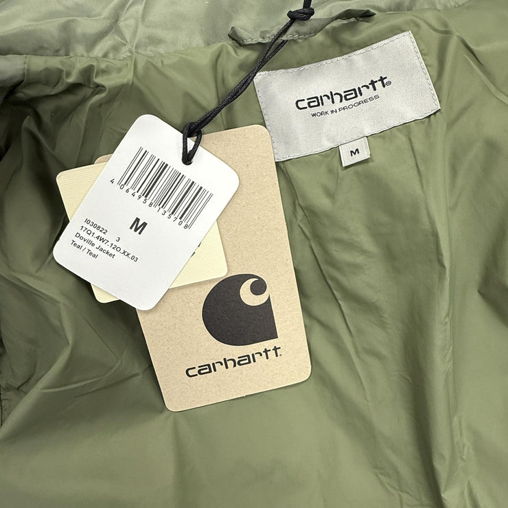 Carhartt WIP Mens Doviller Water Repellent Puffer Jacket Teal - Quality Brands Outlet