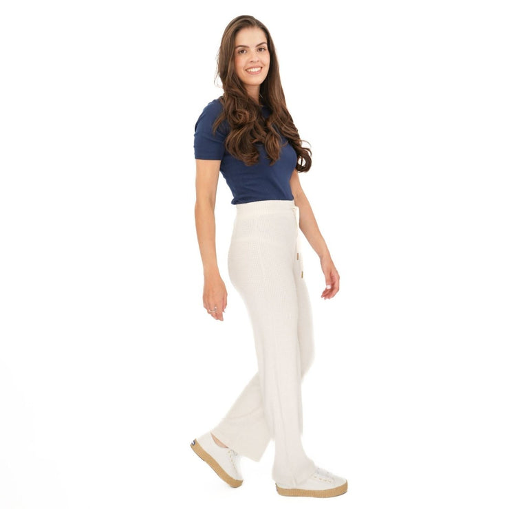 M&S Waffle Lounge Pants Ivory Trousers - Quality Brands Outlet