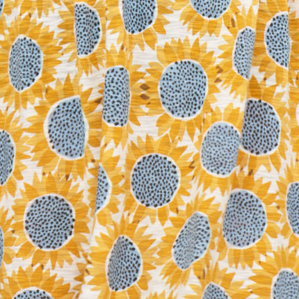 Seasalt Womens Polmanter Yellow Sunflower Jersey Dress-Quality Brands Outlet-