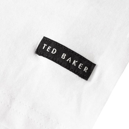 Ted Baker White Stretch Cotton Classic Crew Neck T-Shirt