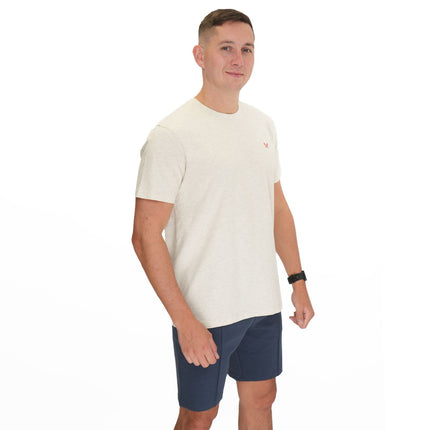 Crew Clothing Mens Beige Short Sleeve T-Shirt - Quality Brands Outlet