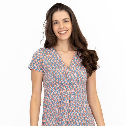 Seasalt Chapelle Dress Blue Seaweed Stamp Tid-Quality Brands Outlet-