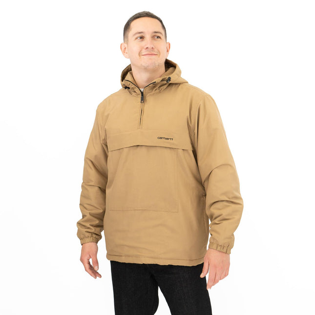 Mens Windbreaker Jackets Spring/Summer Lightweight Hooded Stone Beige