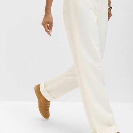 M&S Boyfriend Jean Ankle Grazer Cream Ivory Relaxed Fit Denim - Quality Brands Outlet