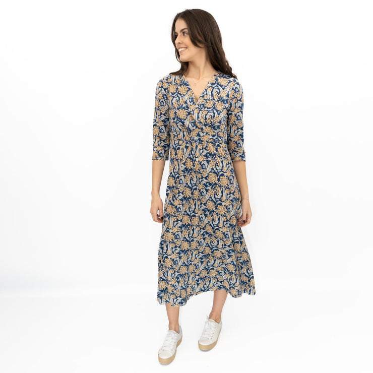 Seasalt Blue Chapelle Dress in Woodland Garlic Marine - Quality Brands Outlet