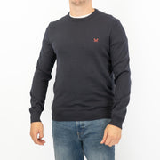 Crew Clothing Mens Knitted Jumper Long Sleeve Navy - Quality Brands Outlet