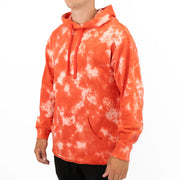 True Religion Mens Orange Tie Dye Pullover Hoodie Long Sleeve Tops - Quality Brands Outlet