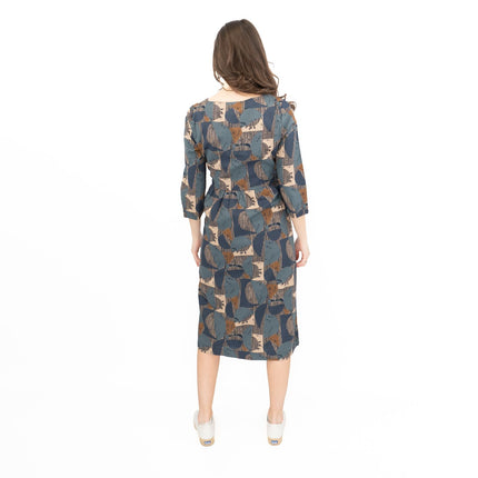 Seasalt Cloudscape Abstract Print Midi Dress-Quality Brands Outlet-