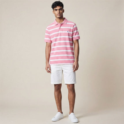 Joules Woody Striped Polo Shirt Navy Short Sleeve - Quality Brands Outlet