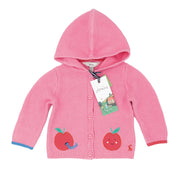 Joules Baby Girl Charmford Hooded Cardigan Apple Pink