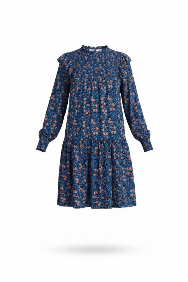 White Stuff Blue Sylview Tiered Swing Dress - Quality Brands Outlet