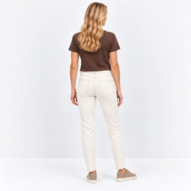 Womens Jeans Lily Slim Fit Stretch Jeans – Cream-Quality Brands Outlet-