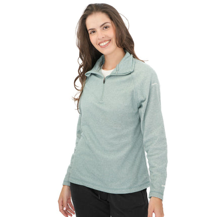 Trespass Half Zip Microfleece Fleece Jackets Green-Quality Brands Outlet-