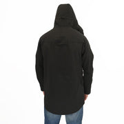 M&S Mac Raincoat Cotton Blend Hooded Black