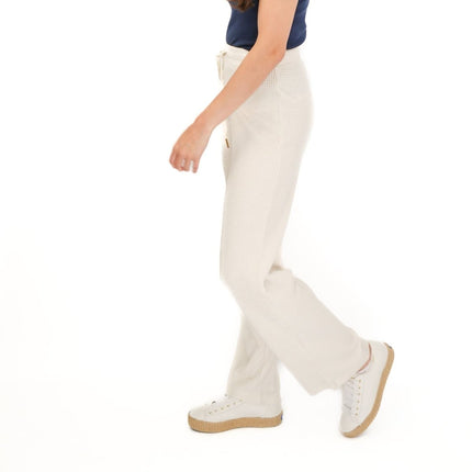 M&S Waffle Lounge Pants Ivory Trousers-Quality Brands Outlet-