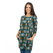 Seasalt Tunic Shore Foraging Longline Top Cotton 3/4 Sleeve - Quality Brands Outlet