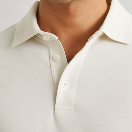 Porofino Polo Shirt White Long Sleeve Tops-Quality Brands Outlet-