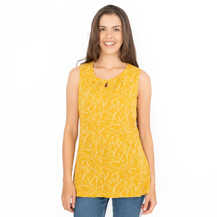 Seasalt Bright Beach Yellow Summer Vests Sleeveless Cotton Tops-Quality Brands Outlet-