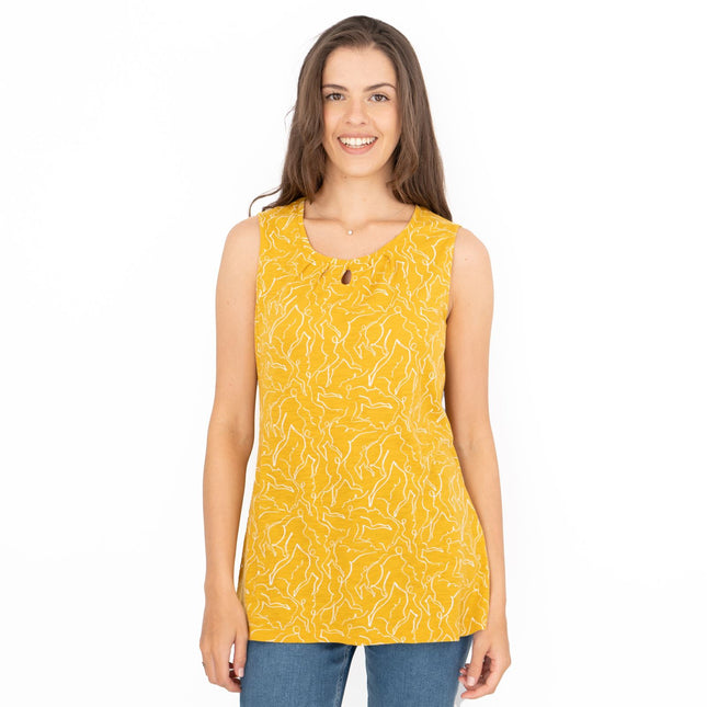 Seasalt Bright Beach Yellow Summer Vests Sleeveless Cotton Tops-Quality Brands Outlet-