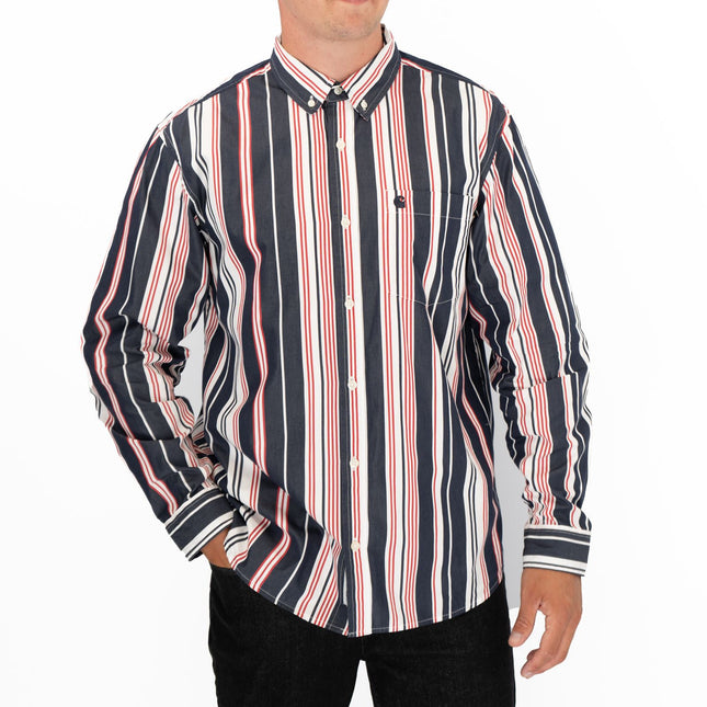Premium Brand Long Sleeve Navy Striped Shirt