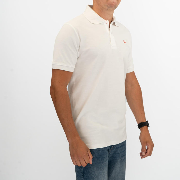 Crew Clothing Company Lightweight Polo Shirt White