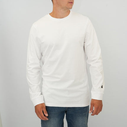 Long Sleeve T-shirt Essential White Tops-Quality Brands Outlet-