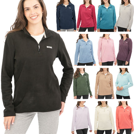 Regatta Black Sweethart Zip Neck Fleece-Quality Brands Outlet-
