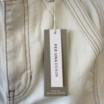 M&S Per Una Cropped Barrel Leg Jean Ecru