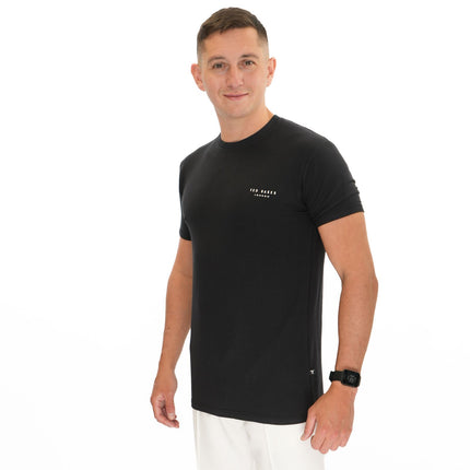 Ted Baker Black Supersoft T-Shirt Short Sleeve Tops-Quality Brands Outlet-