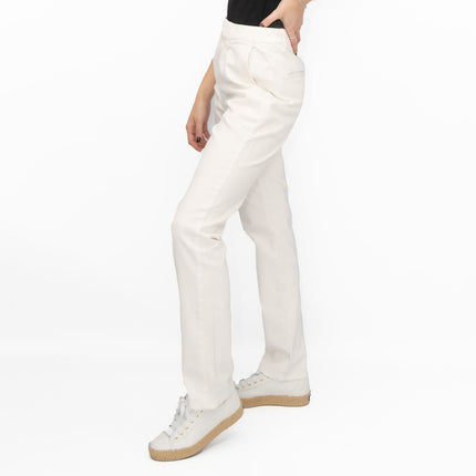 White Stuff Stretch Trousers White-Quality Brands Outlet-