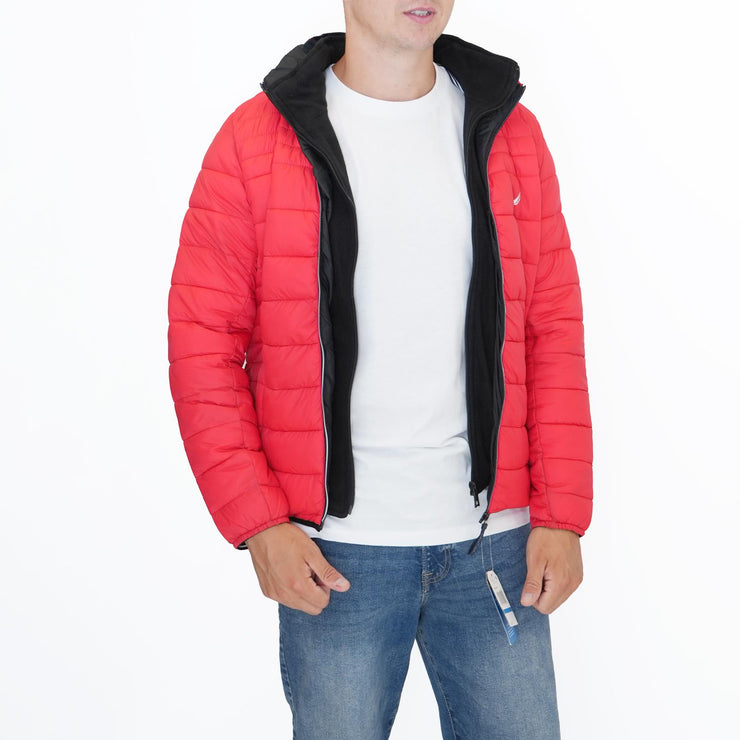 Nautica Performance Double Zip Puffer Jacket Red - Quality Brands Outlet