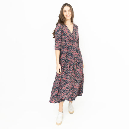 Seasalt Sky Branch Navy Jersey Midi Dress-Quality Brands Outlet-