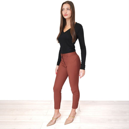 M&S Autograph Slim Leg Trousers Ankle Grazer-Quality Brands Outlet-